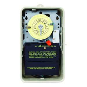 24-Hour 120V Mechanical Time Switch, SPST, Pool Heater Protection, Type 3R Metal Enclosure